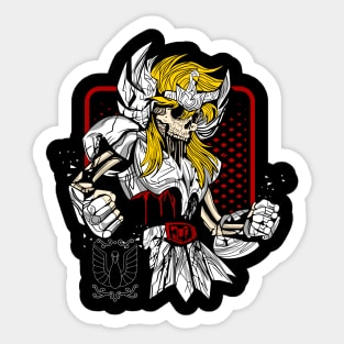 Skeleton Cygnus Hyoga Anime Fanart Sticker